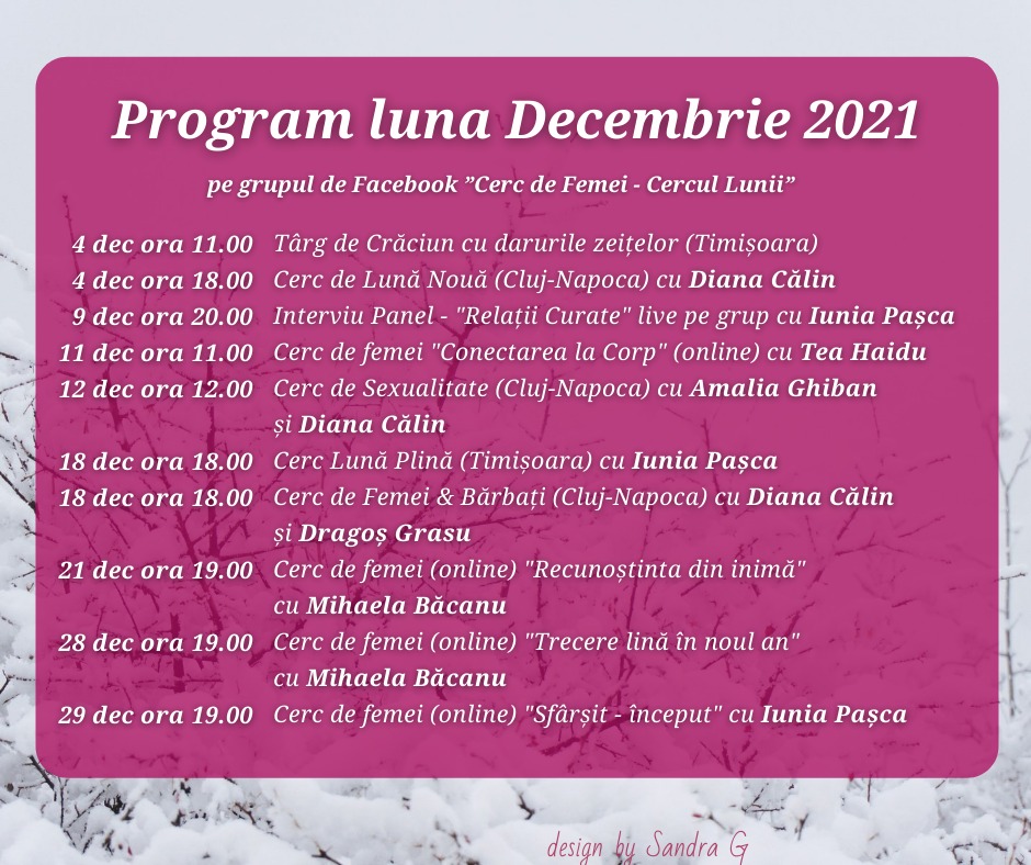 Program decembrie